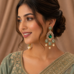 Majestic Emerald Earrings - Image 2