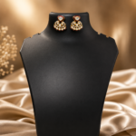 Kundan Meenakari Stud Earrings - Image 4