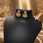 Kundan Meenakari Stud Earrings - Image 5