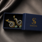 Emerald Swirl Chandbali Earrings - Image 3