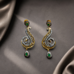 Emerald Swirl Chandbali Earrings