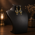 Midnight Swirl Chandbali Earrings - Image 5