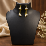Noir Pearl Dangler Earrings - Image 4