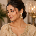 Gulnaar Kundan Dangler Earrings - Image 2