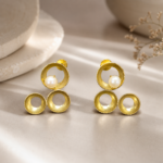 Trio Pearl Earrings