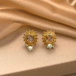 Sun Pearl Stud Earrings