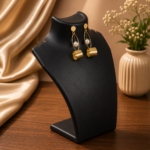 Pearl Loop Dangler Earrings - Image 5