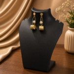 Pearl Loop Dangler Earrings - Image 4
