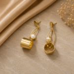 Pearl Loop Dangler Earrings