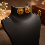 Meena Gold Stud Earrings - Image 4