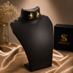 Golden Pearl Stud Earrings - Image 5