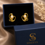 Golden Pearl Stud Earrings - Image 3