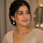 Pearl Stone Dangler Earrings - Image 2