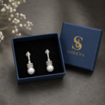 Pearl Stone Dangler Earrings - Image 3