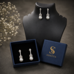 Pearl Stone Dangler Earrings - Image 5