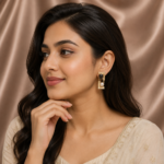 Brown Pearl Statement Earrings - Image 2
