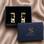 Brown Pearl Statement Earrings - Image 3
