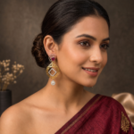 Ruby Chandbali Earrings - Image 2