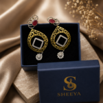 Ruby Chandbali Earrings - Image 3