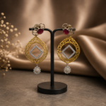 Ruby Chandbali Earrings - Image 4