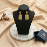 Modern Pearl Brass Earrings - Image 5