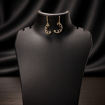 Gold Plated Stone Dangler Earrings - Image 4