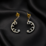 Gold Plated Stone Dangler Earrings