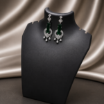 AD Green Stone Dangler Earrings - Image 5