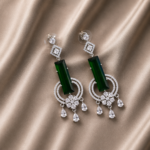 AD Green Stone Dangler Earrings