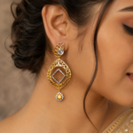 Royal Chandbali Stone Earrings - Image 2
