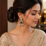 Kundan Statement Earrings - Image 2