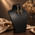 Ruby Swirl Chandbali Earrings - Image 5