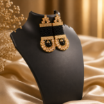 Peach Black Earrings - Image 5