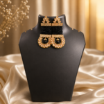 Peach Black Earrings - Image 4