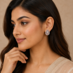 Lavender Glow Studs Earrings - Image 2