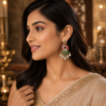 Peacock Chandbali Earrings - Image 2