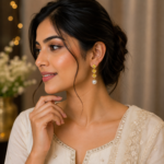 Sun Pearl Dangler Earrings - Image 2
