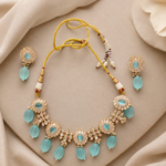 Feroza Kundan Drop Necklace Set