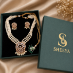 Pearl Kundan Necklace Set - Image 3
