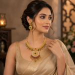 Temple Kundan Necklace Set - Image 2