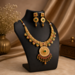 Temple Kundan Necklace Set - Image 5