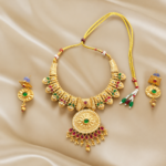 Temple Kundan Necklace Set