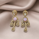 Lavender Stone Drop Earrings