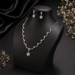 Silver CZ Necklace Set - Image 5