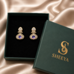 Amethyst Glow Stud Earrings - Image 3