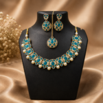 Feroza Pearl Fancy Necklace Set - Image 4