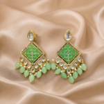 Mint Chandbali Earrings