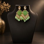 Mint Chandbali Earrings - Image 4