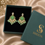 Mint Chandbali Earrings - Image 3