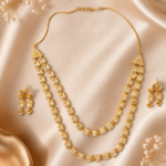 White Stone Layered Necklace Set